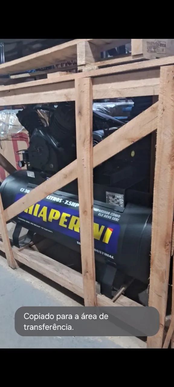 COMPRESSOR 250LITROS 7,5CV TRIF 220/380V 175PSI 30PES CHIAPERINI - Foto 2