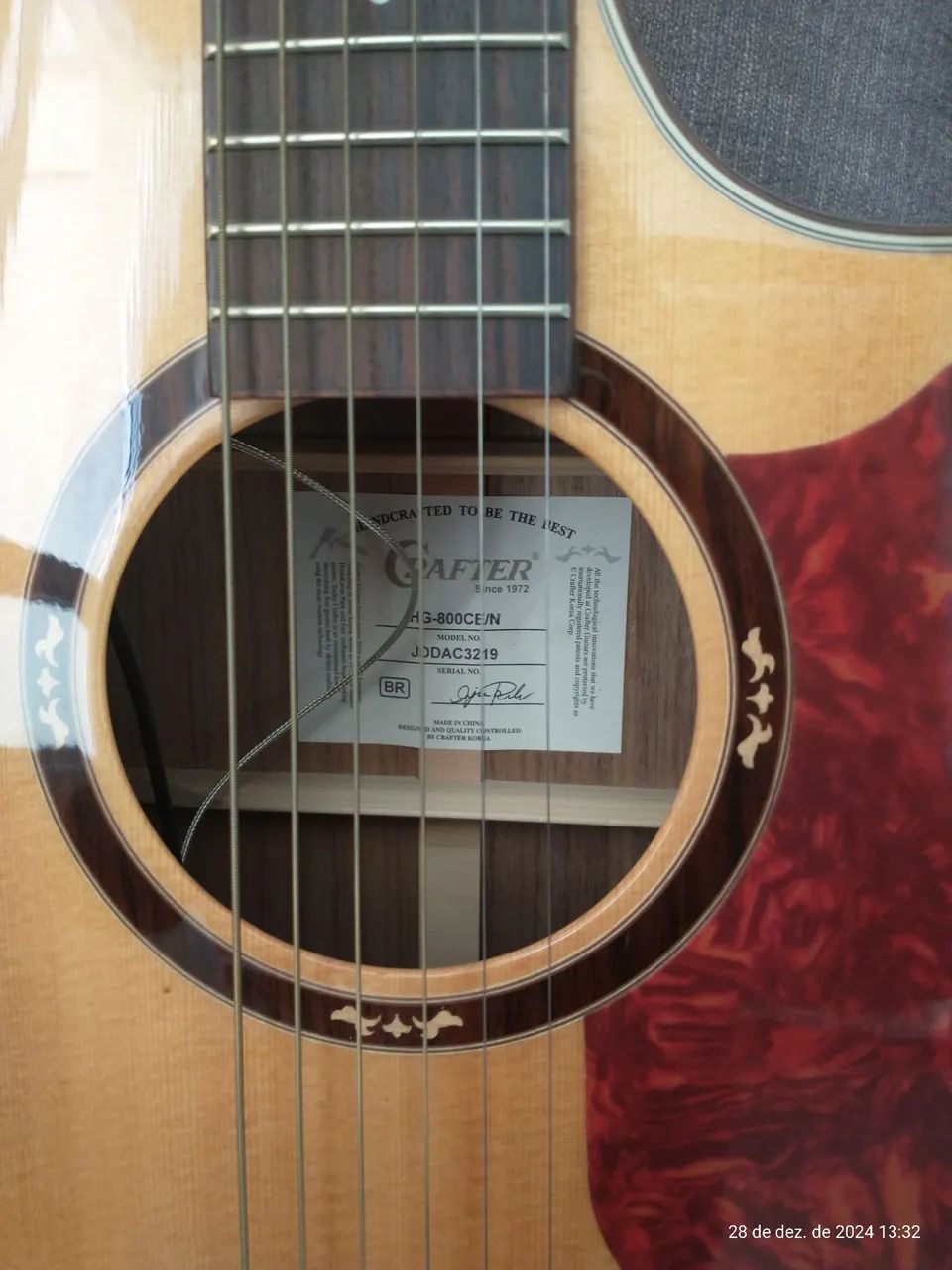 Violão Crafter tampo maciço  - Foto 4