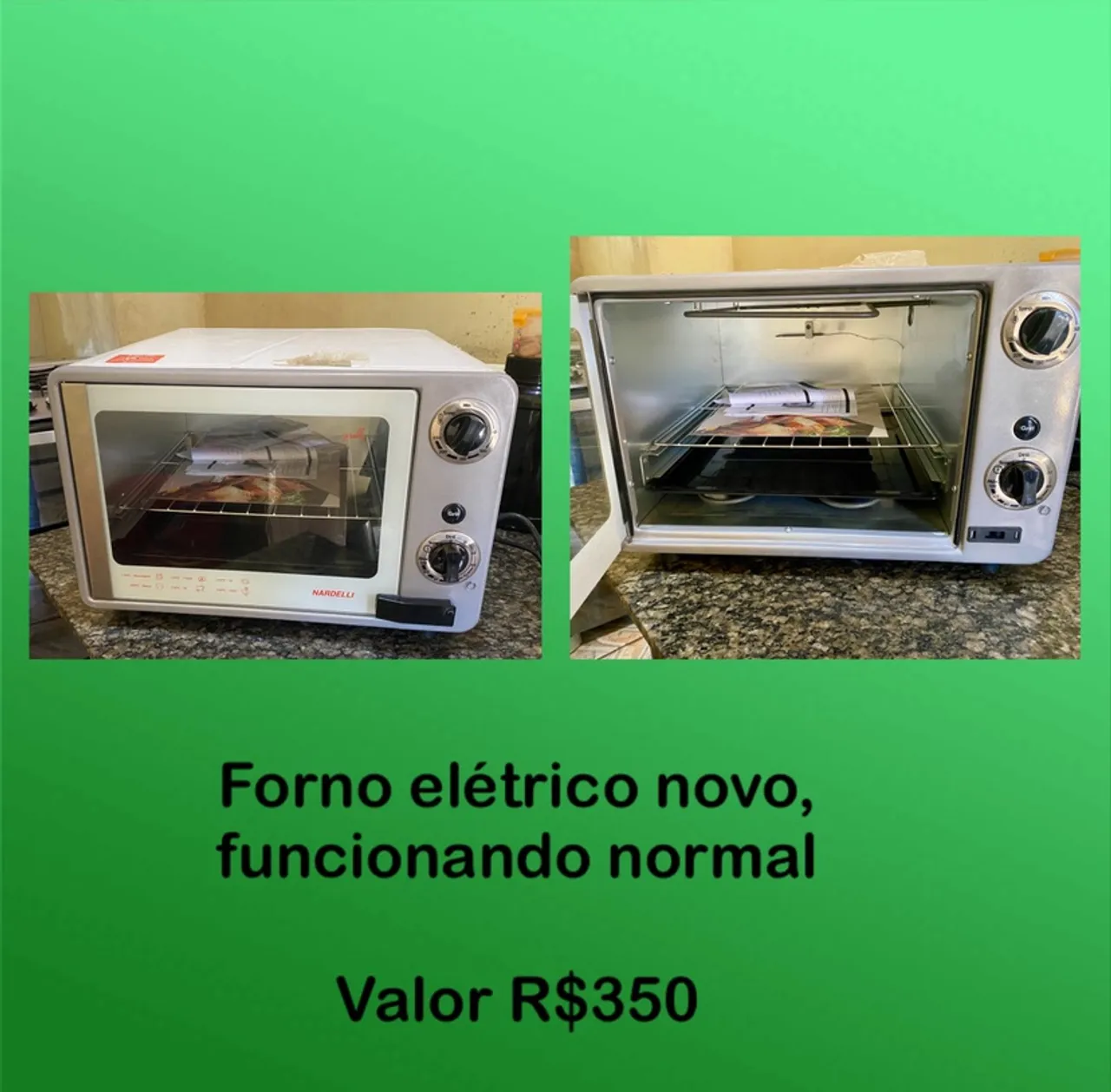 Forno elétrico Nardelli novo. FAÇO ENTREGA