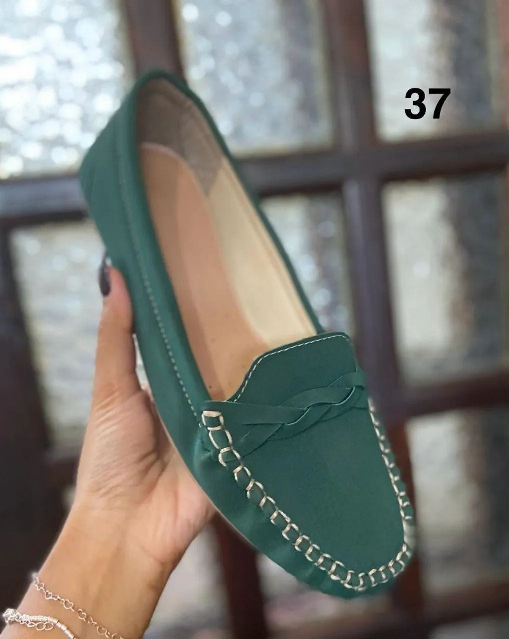 Sapato Feminino Mocassim Verde