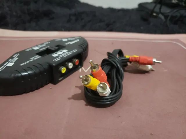 chave seletora audio e video rca 3em1 para video game etc - Foto 2