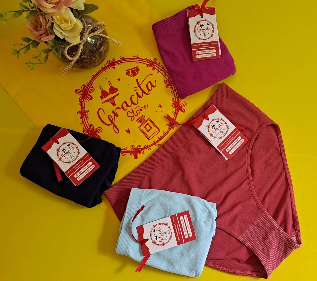 Kit com 4 Calcinhas Altas Ultraleves - Foto 2