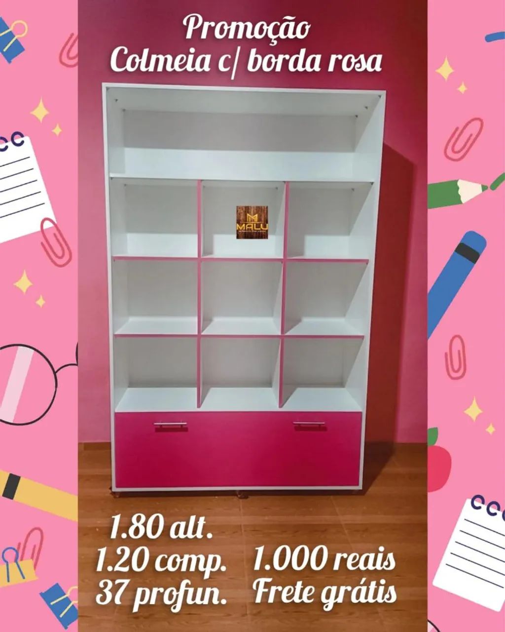 Colmeia c/ borda rosa em promoção