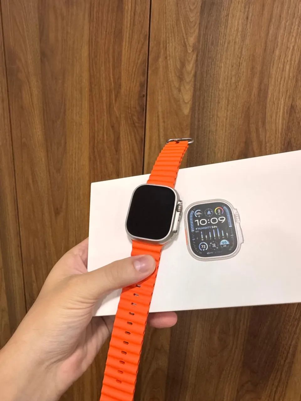 Apple Watch Ultra com Pulseira Laranja - Foto 3