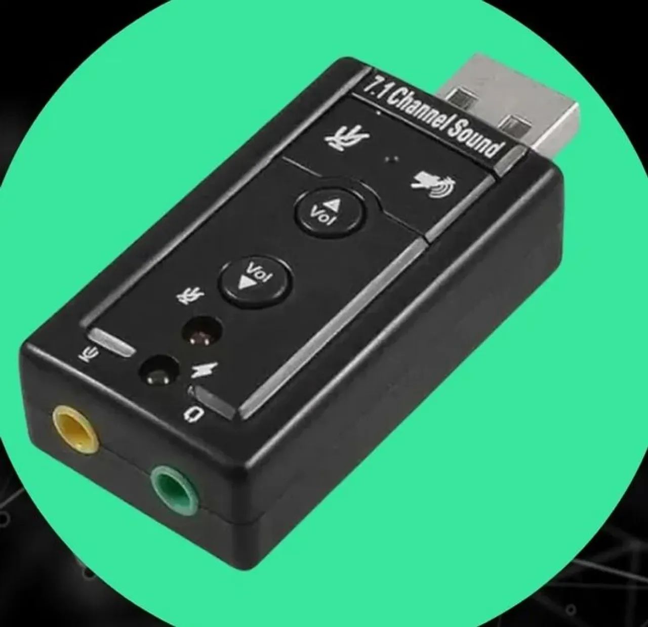 Placa De Som Usb 7.1 Canais Adaptador Audio - Foto 2