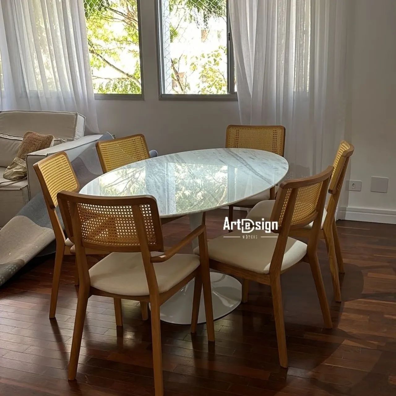 Mesa saarinen em mármore espírito santo  - Foto 5