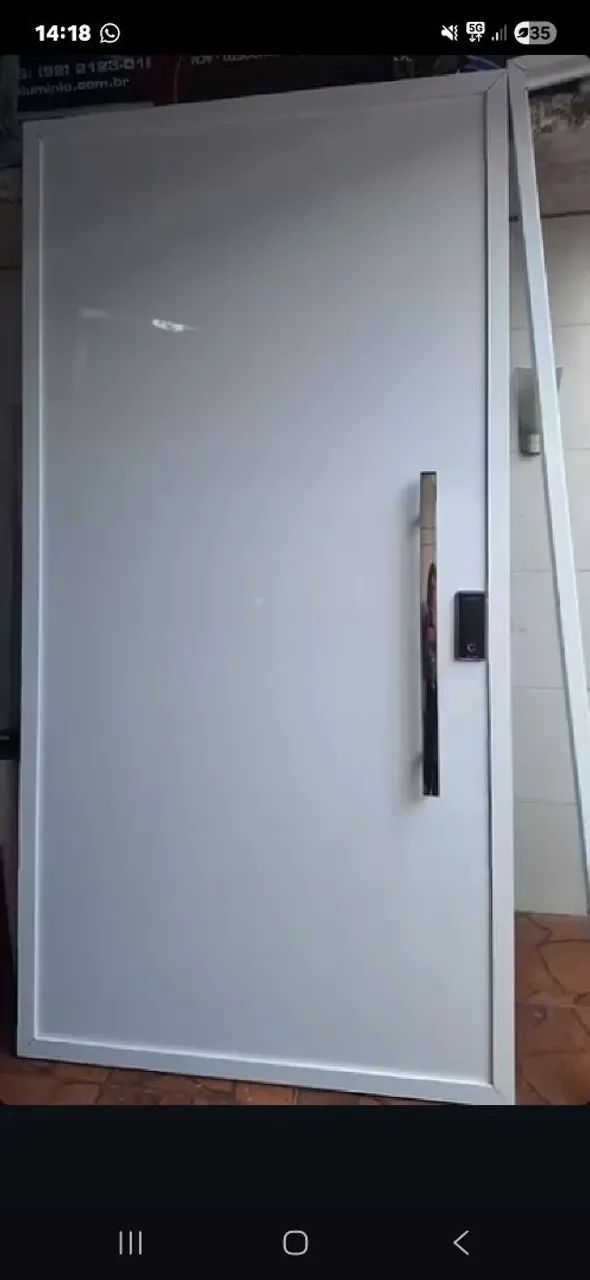 Porta de Acm alumínio Moderna com Fechadura Digital - Foto 3