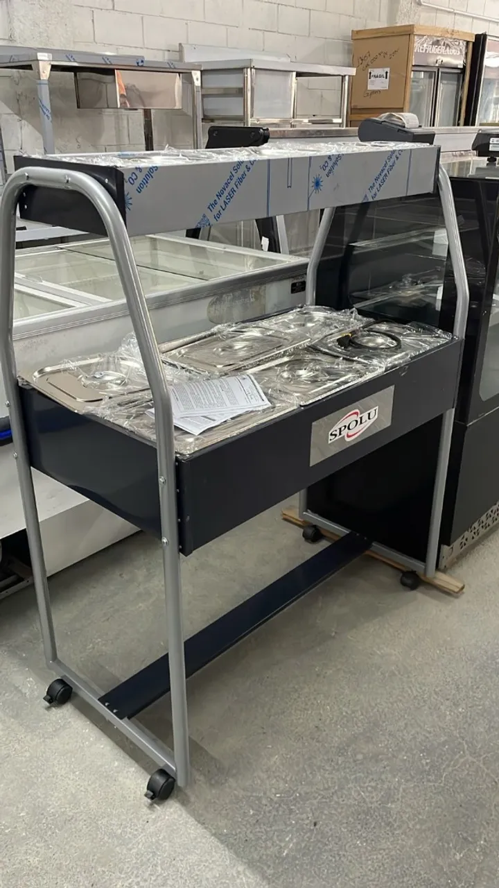 Buffet carrinho 6gn aquecida 3gn refrigerada