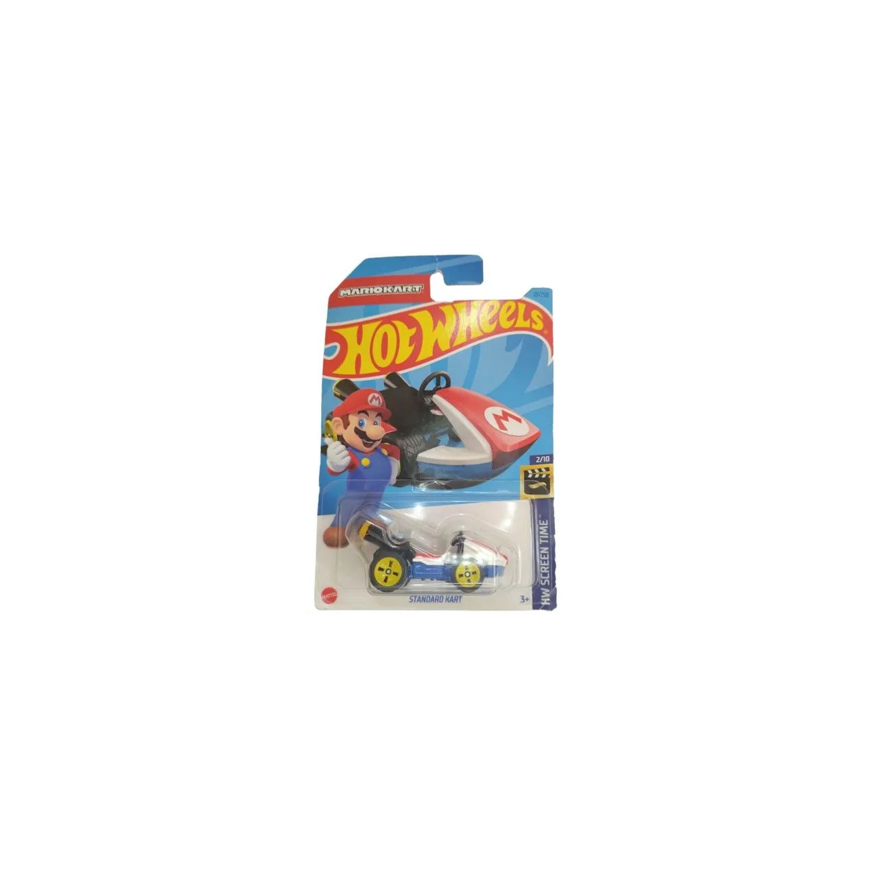 Hot-Wheels Mario Kart Mattel - 1/64 vermelho e branco 