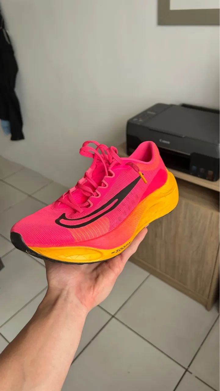 Tênis Nike Zoom Fly 5 Rosa/Laranja - Foto 3