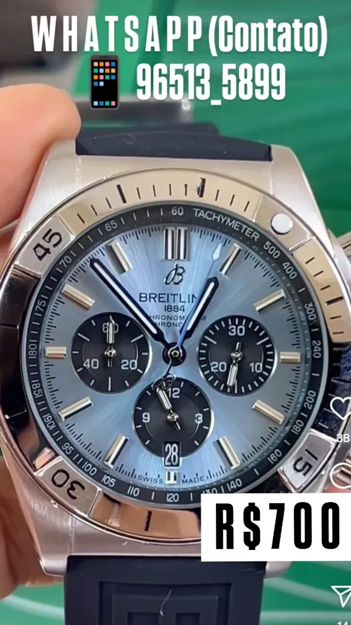 Relógio BREITLING CONOMETER MULTIFUNCIONAL FUNDO AZUL - Foto 2