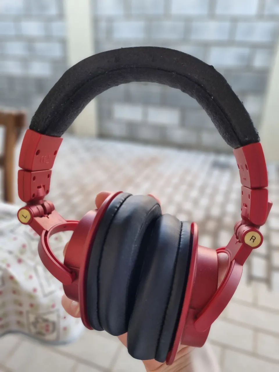Ath M50x Vermelho,  com almofada nova 