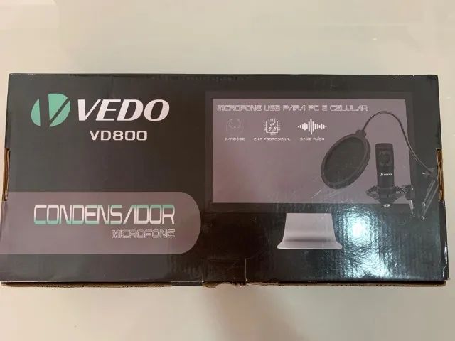 Microfone VEDO Condensador VD800 NOVO - Foto 2