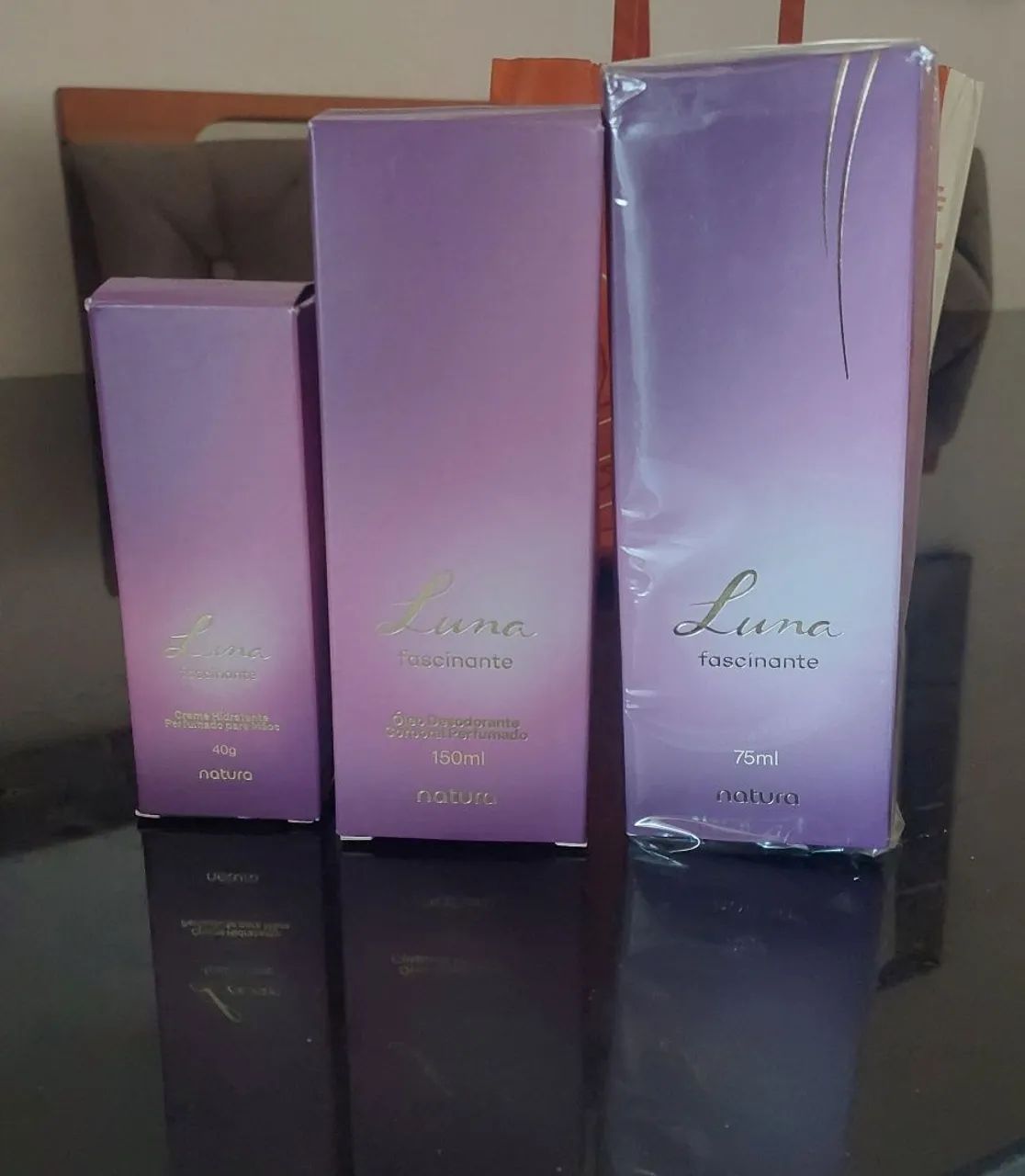 Perfume Luna Fascinante + creme de maos Natura