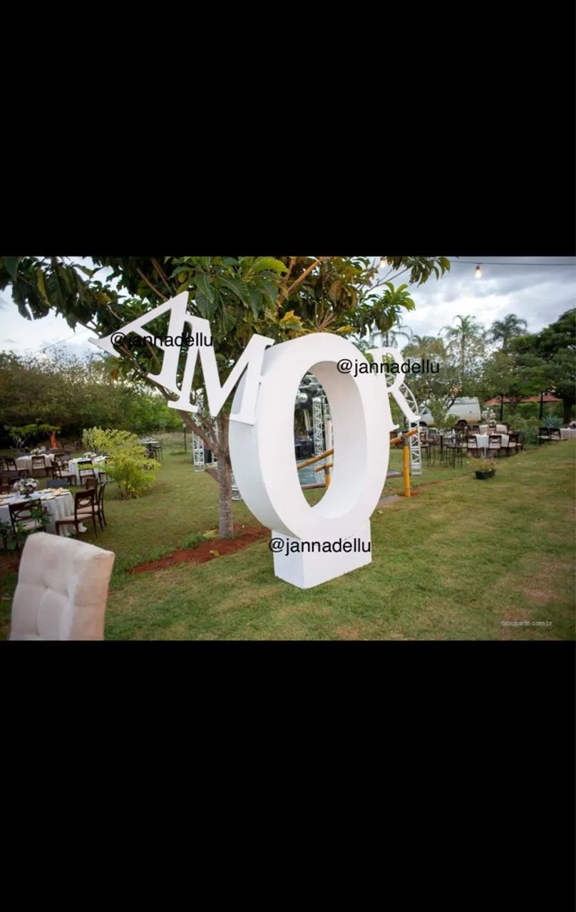Aluguel letras 3D MDF temos números e símbolos  - Foto 4