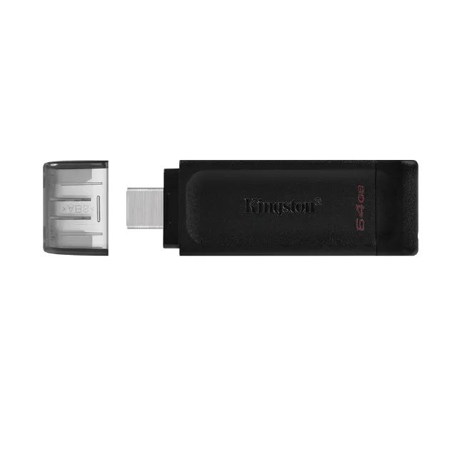 Pendrive Kingston 64GB - NOVO , USB-C 3.2, leitura 70MB/s, Gravação 10MMB/s - Foto 2