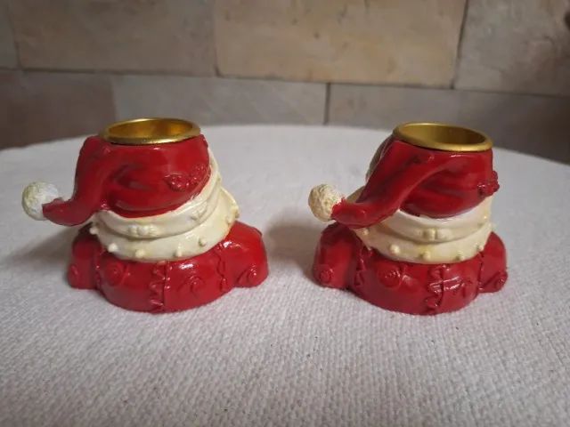Par de Castiçais de Papai Noel - Foto 2
