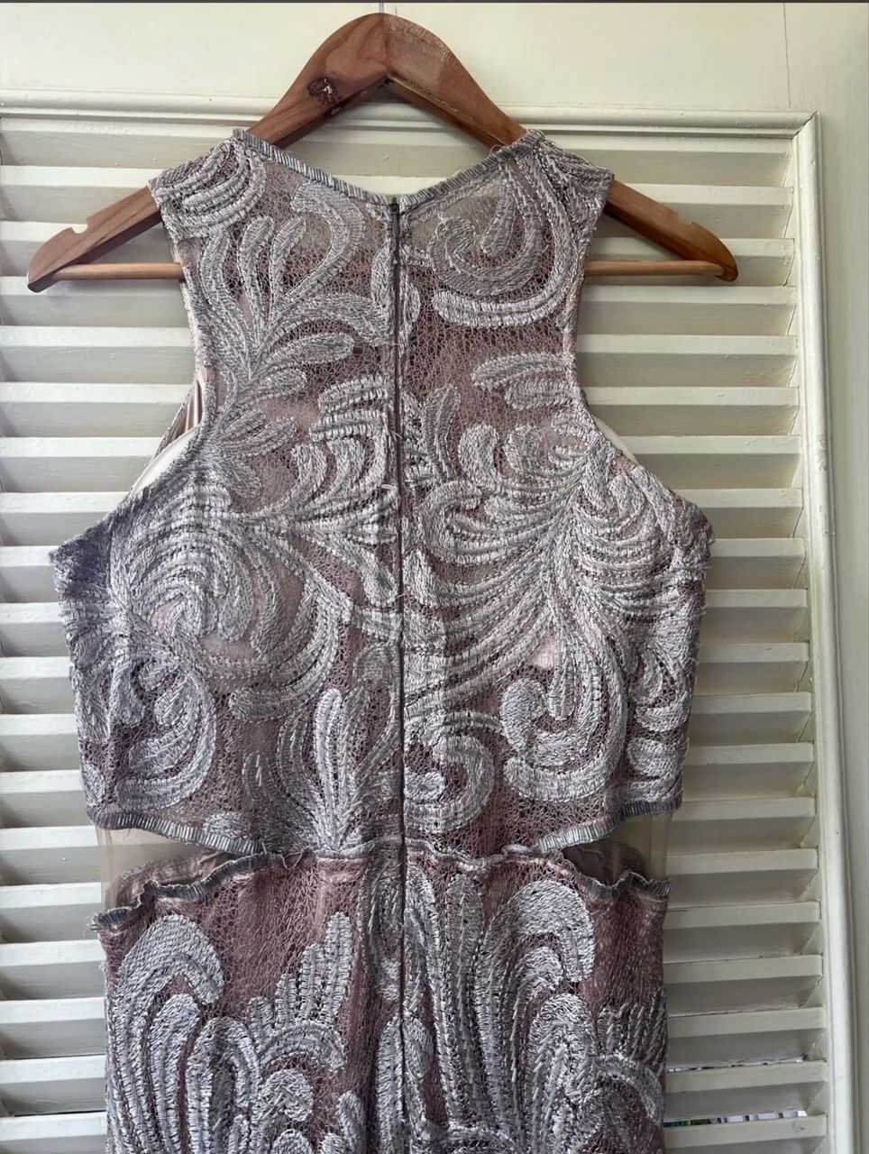 Vestido rosê de renda - Foto 4