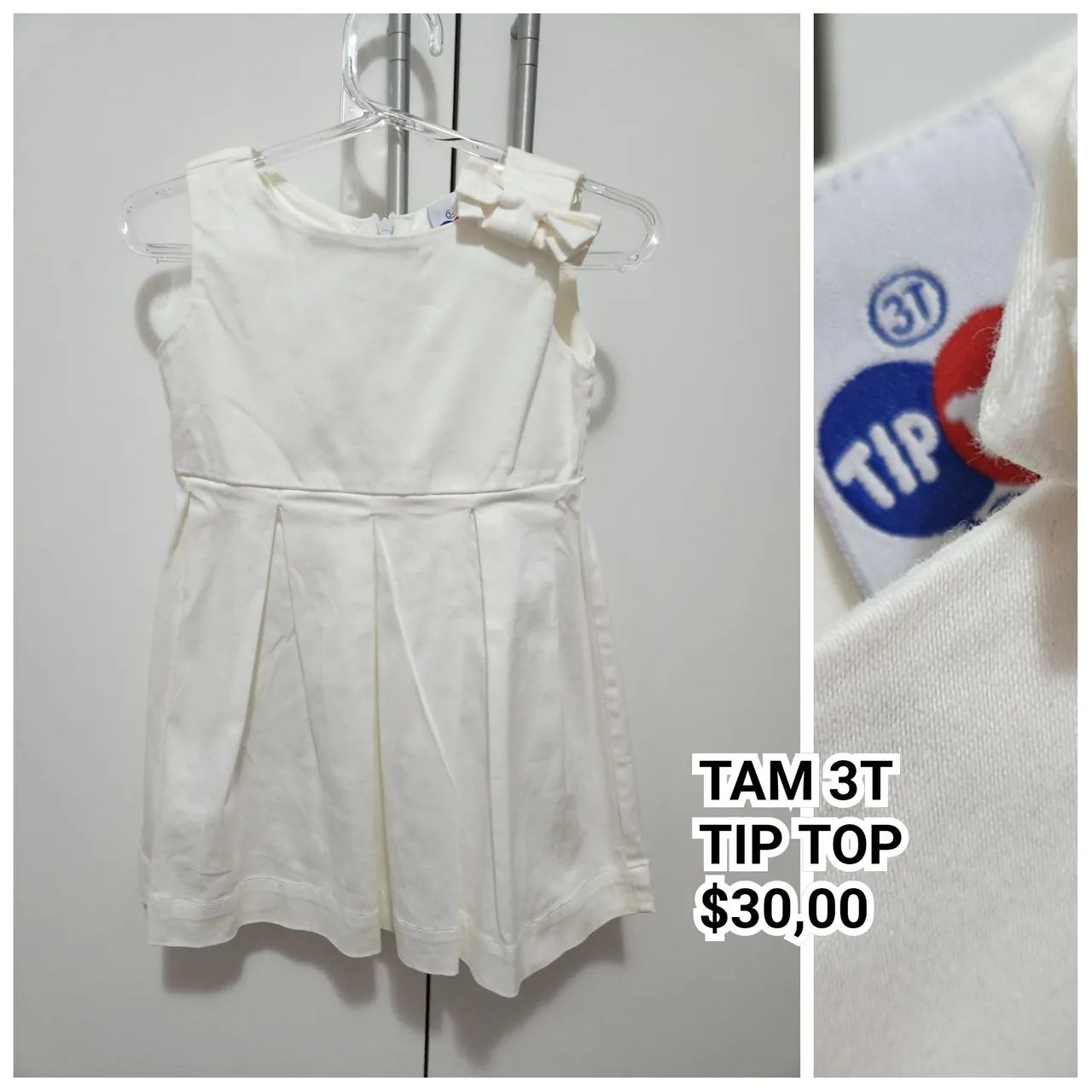 Vestido Tip Top 3T branco