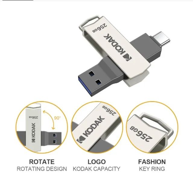 Pen Drive 64GB Duplo - KODAK - Foto 3