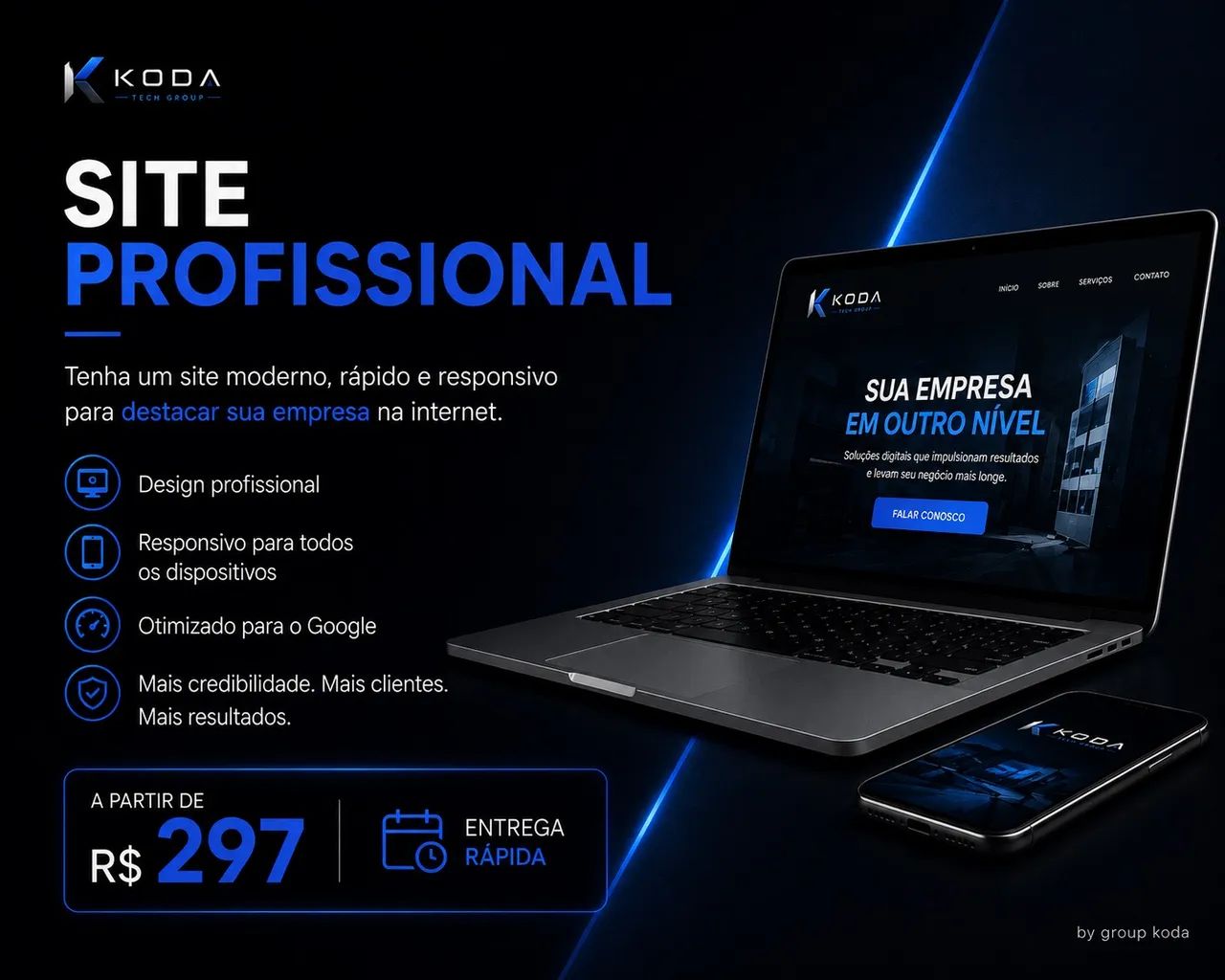 SITE, LANDING PAGES, DASHBOARDS PROFISSIONAIS | Koda Tech - Foto 2
