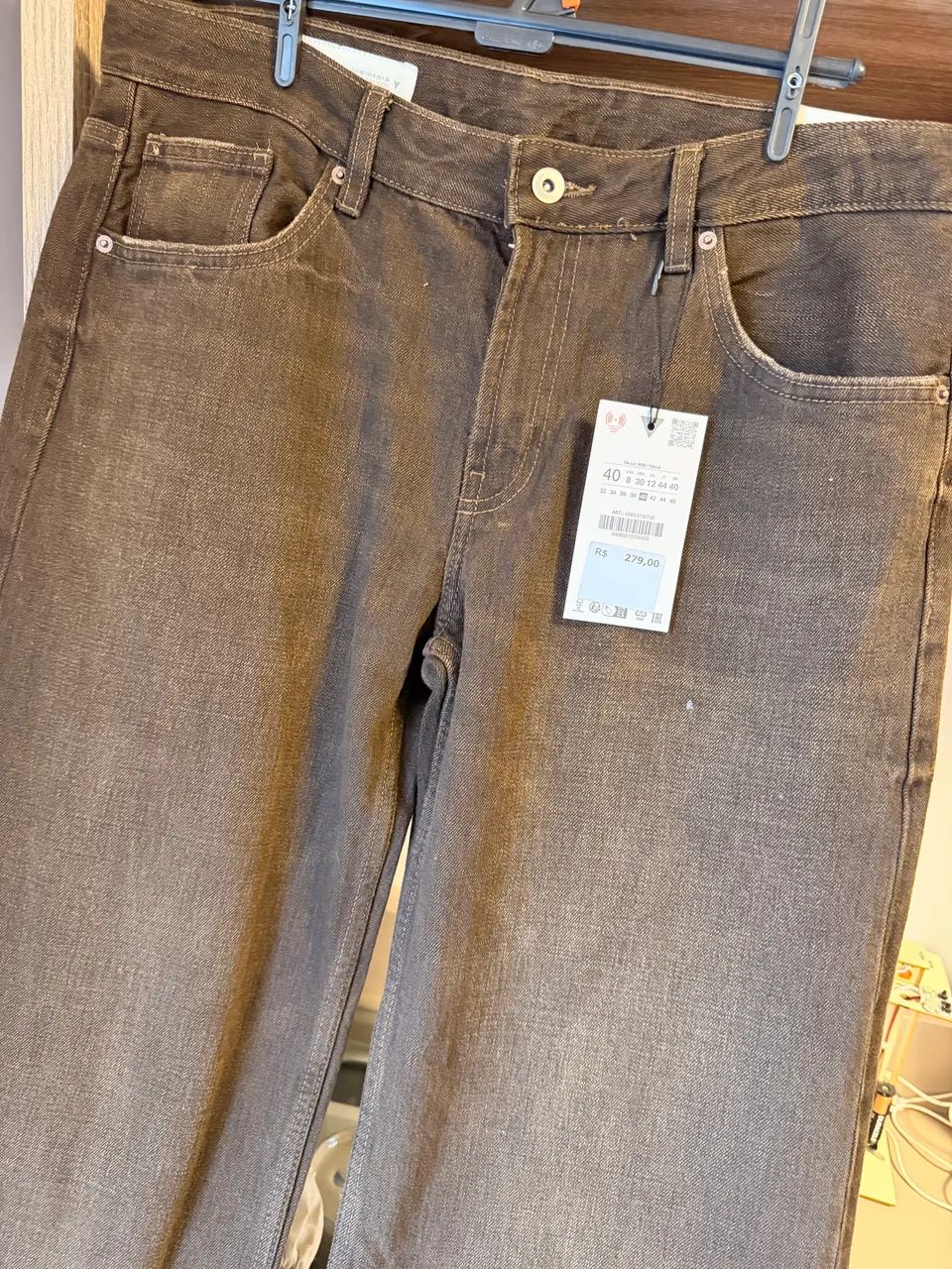 Calça marrom Zara Cintura média 