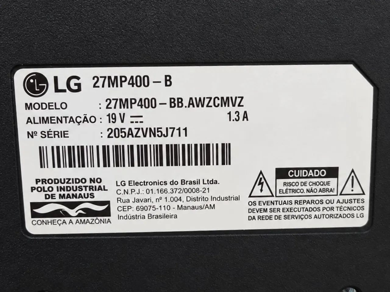 Monitor LG 27 polegadas IPS Full HD 75Hz 27MP400-B - Foto 3
