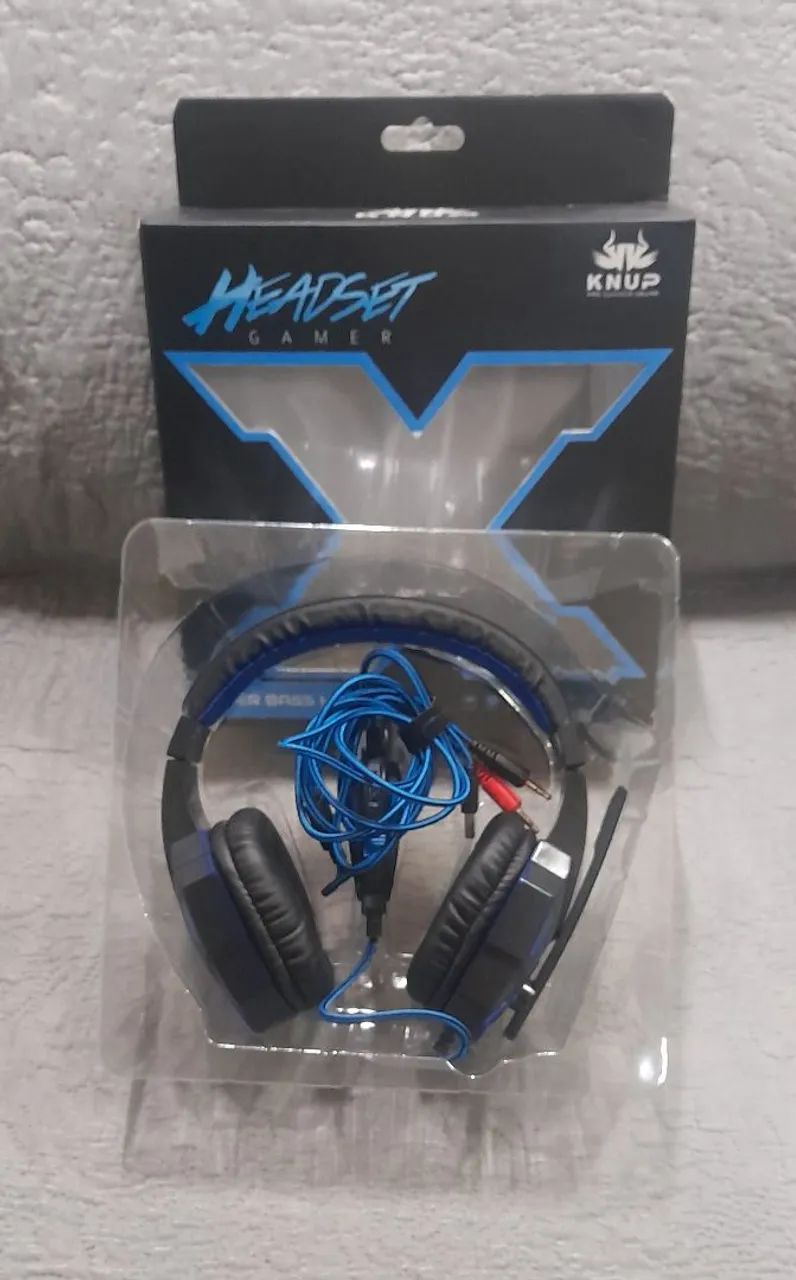 Fone Headset Gamer profissional  Led Rgb conexão USB Pc Notebook Ps4 Microfone 
