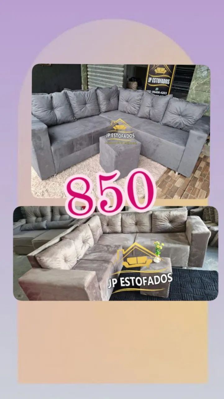 SOFÁ DE CANTO 6 LUGARES ENTREGA GRÁTIS 