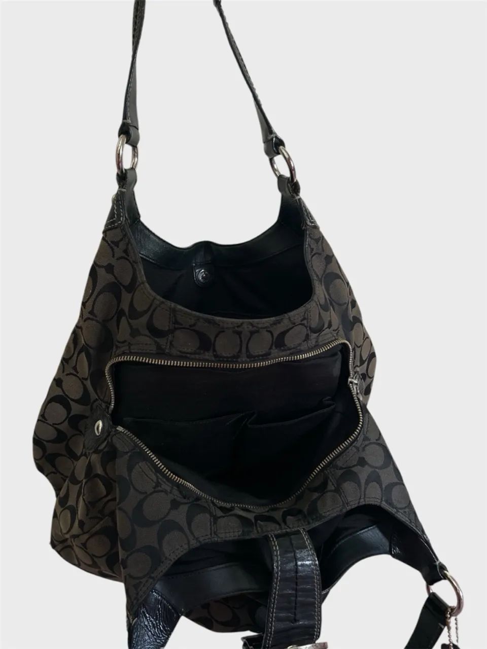 Bolsa Coach preta monograma  - Foto 3