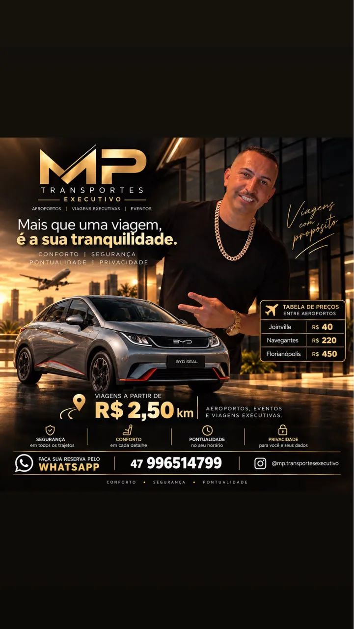 Uber particular, transporte executivo 