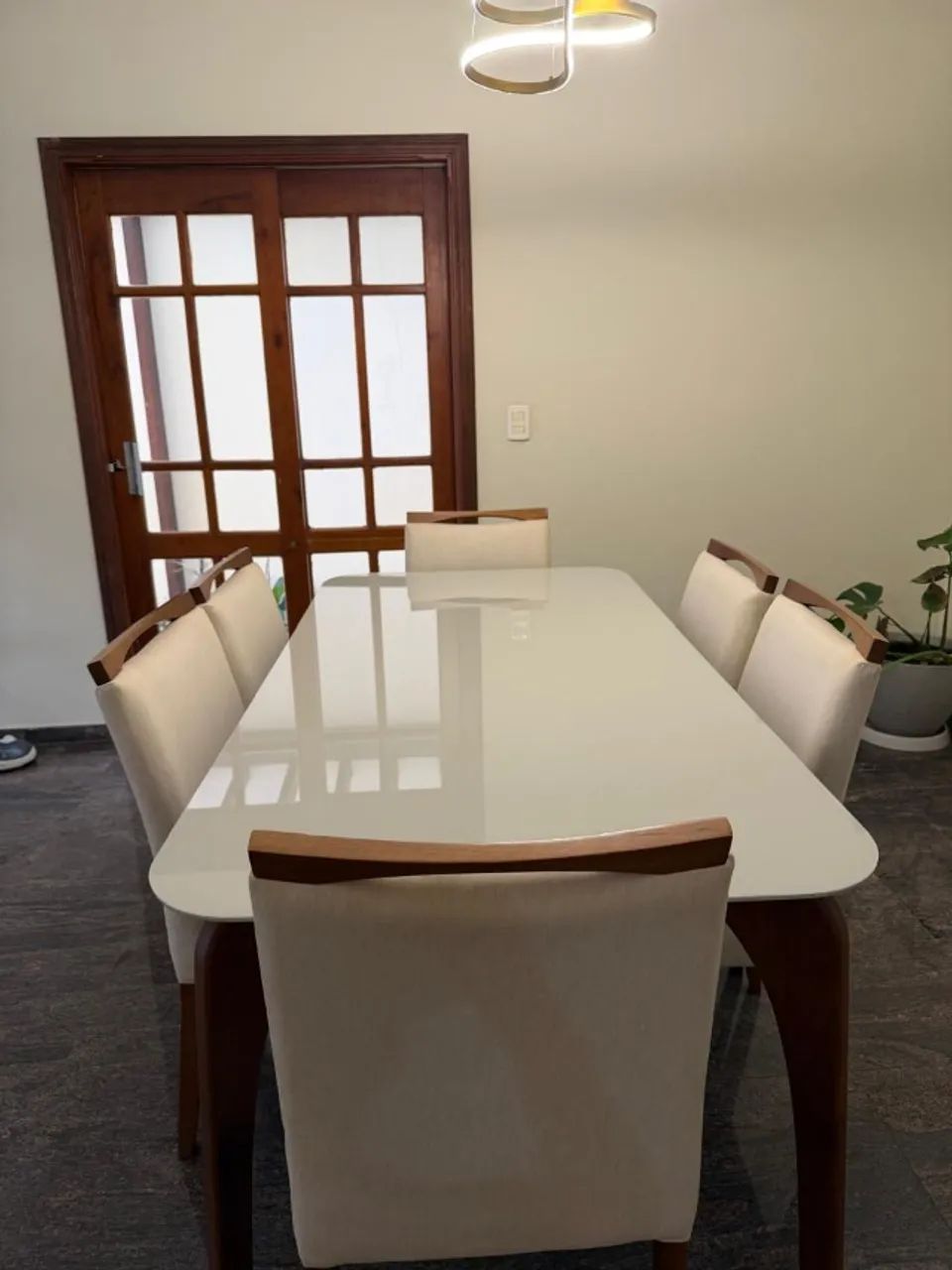 Conjunto de Mesa Retangular com 6 Cadeiras - Impecável - Foto 3