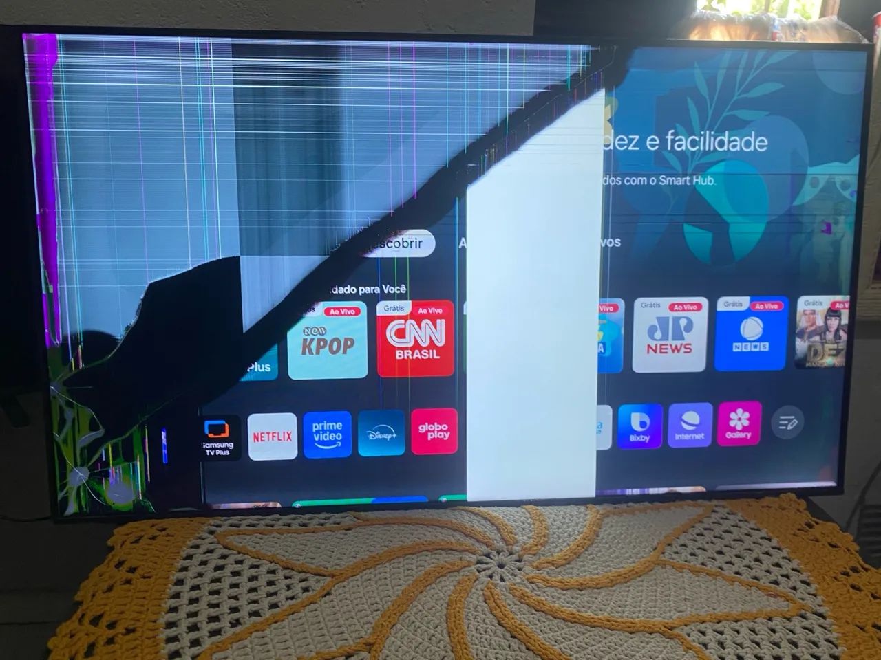 Smart TV de 50 polegadas da linha Crystal UHD 4K.