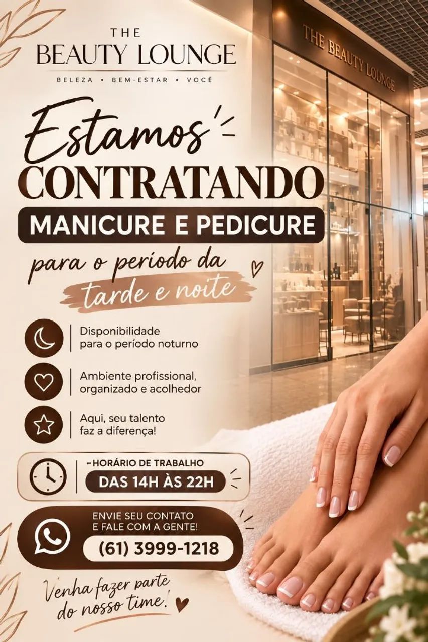Precisa-se de manicure e pedicure