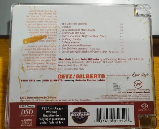  Disco CD  SACD Gilberto e Getz - Foto 4