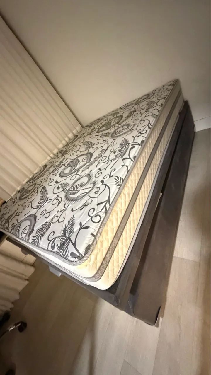 CONJUNTO BOX BAÚ E COLCHÃO CASAL  - Foto 2