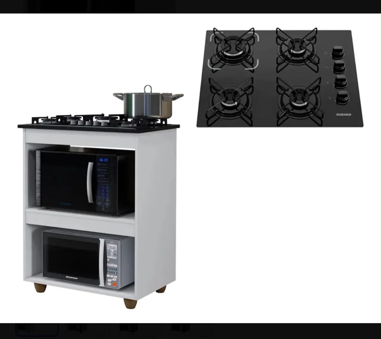 Cooktop com armário 