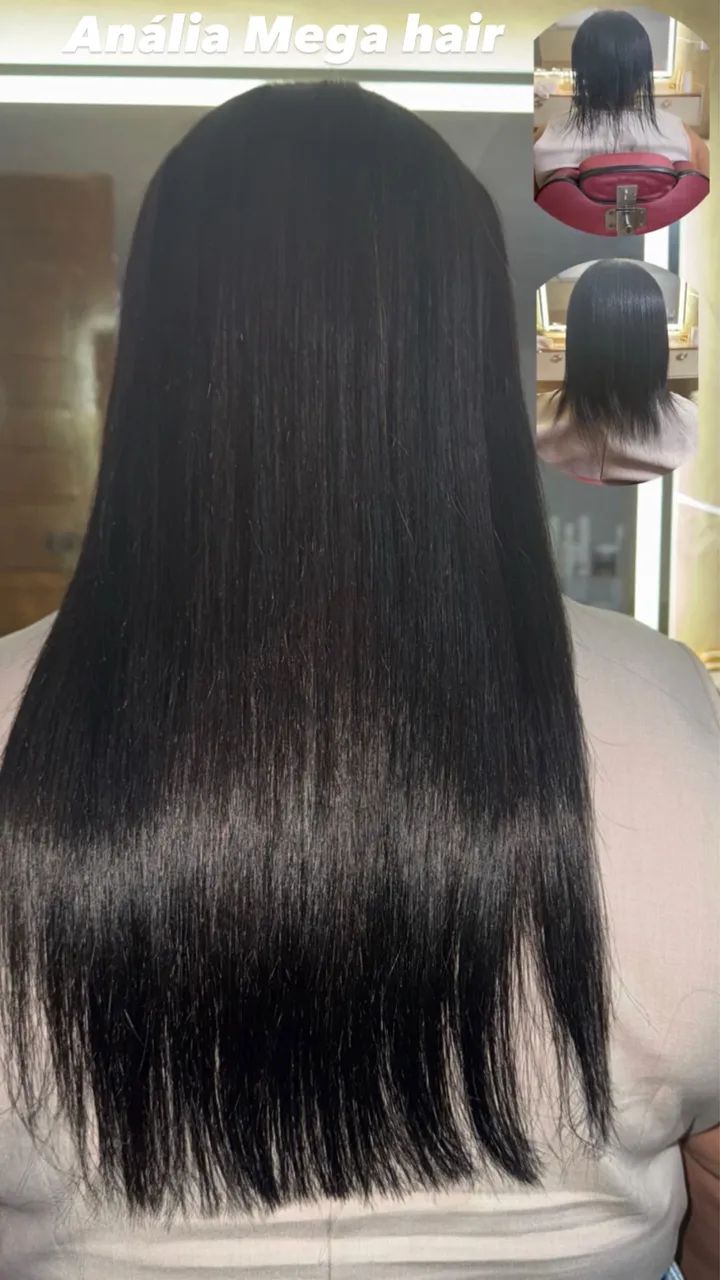 Aplicação e manutenção de Mega  HAIR 