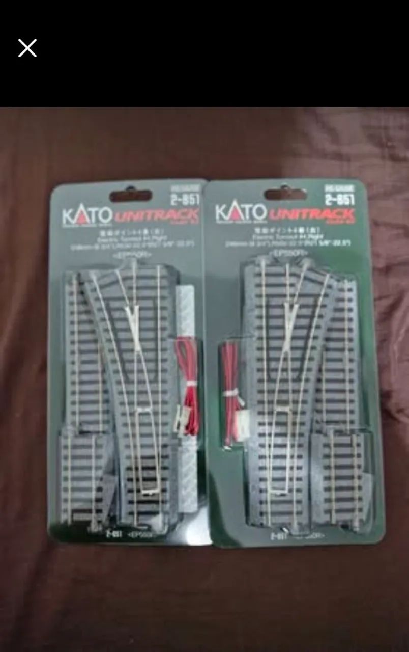 Desvio Elétrico Direito Kato HO Unitrack 246mm R550 - Cód. 2-851 - Foto 2