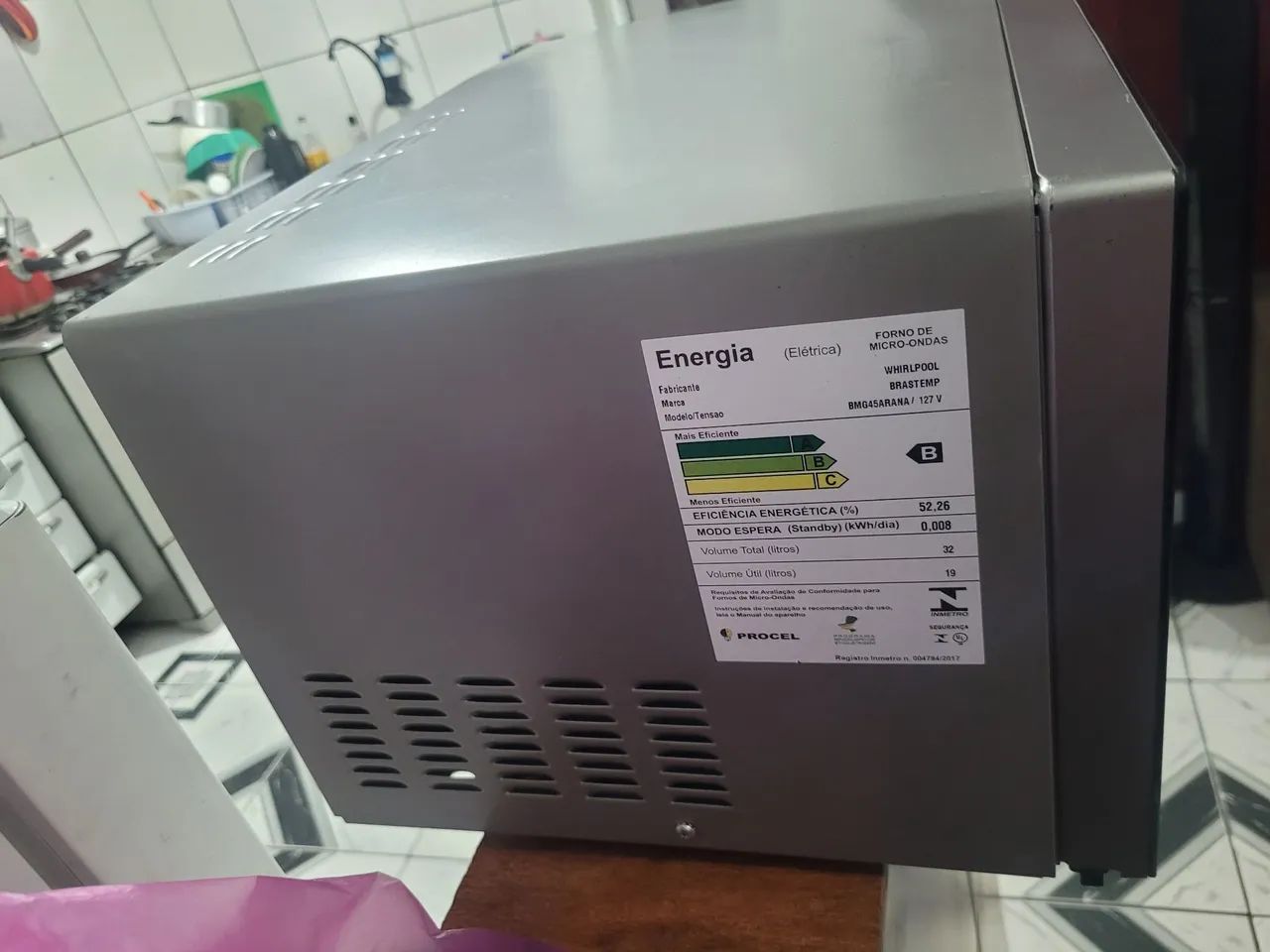 Vendo micro-ondas Brastemp 32L 127V funcionando perfeitamente Garantia 3 meses  - Foto 3