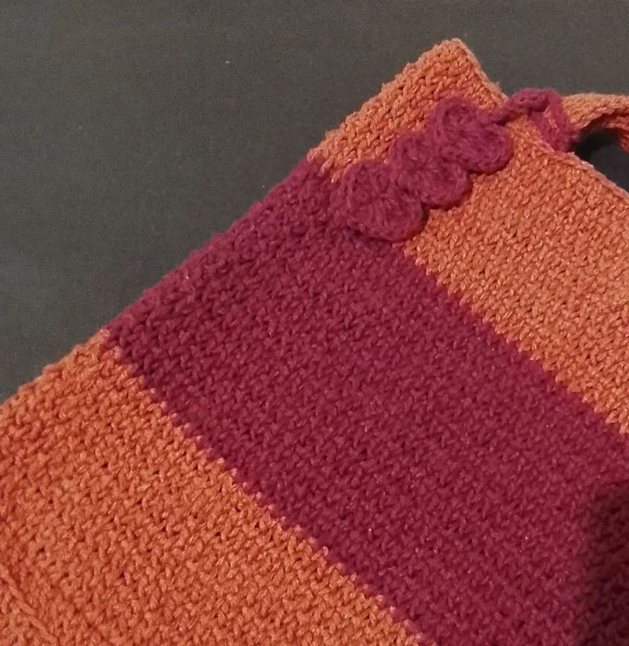 Bolsa simples de crochê  - Foto 3