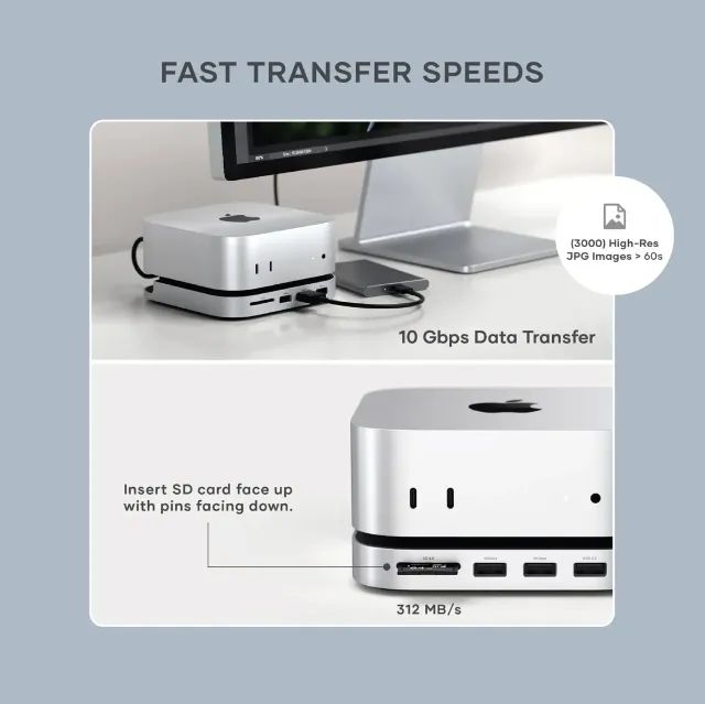 Mac Mini M4 16Gb RAM 256GB + HUB Baseus + SSD M2 1TB