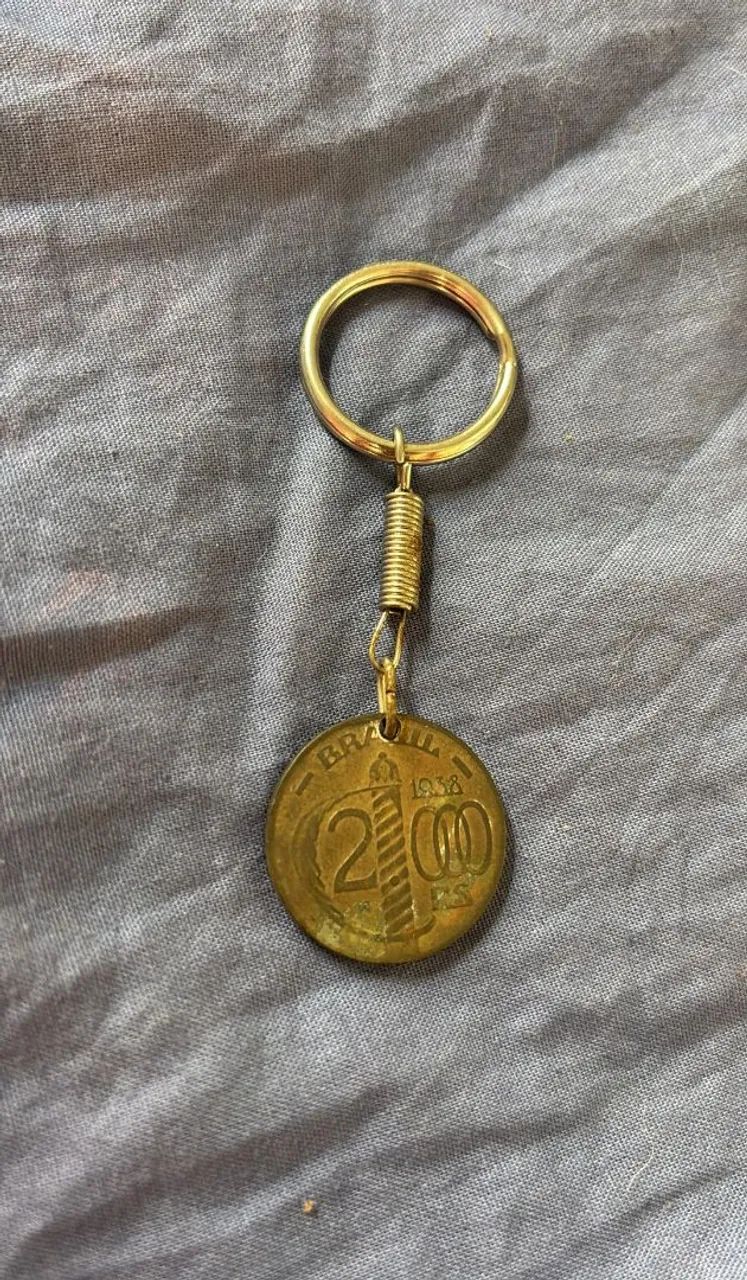 Chaveiro antigo 2 mil Réis moeda 1938