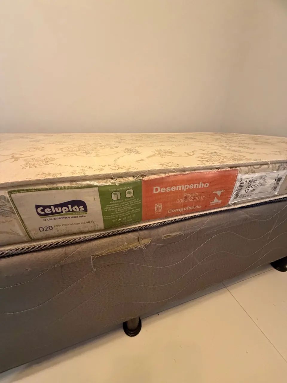 CAMA BOX SOLTEIRO + COLCHÃO D20 - Foto 3