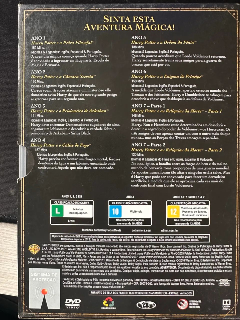 Box dvd 8 Filmes Harry Potter - Foto 2
