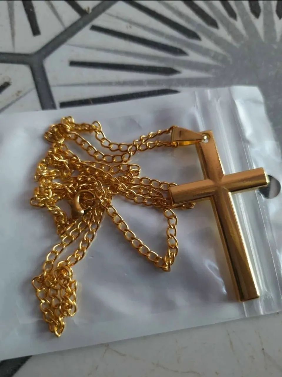 Cordão dourado de aço inoxidável - Foto 2