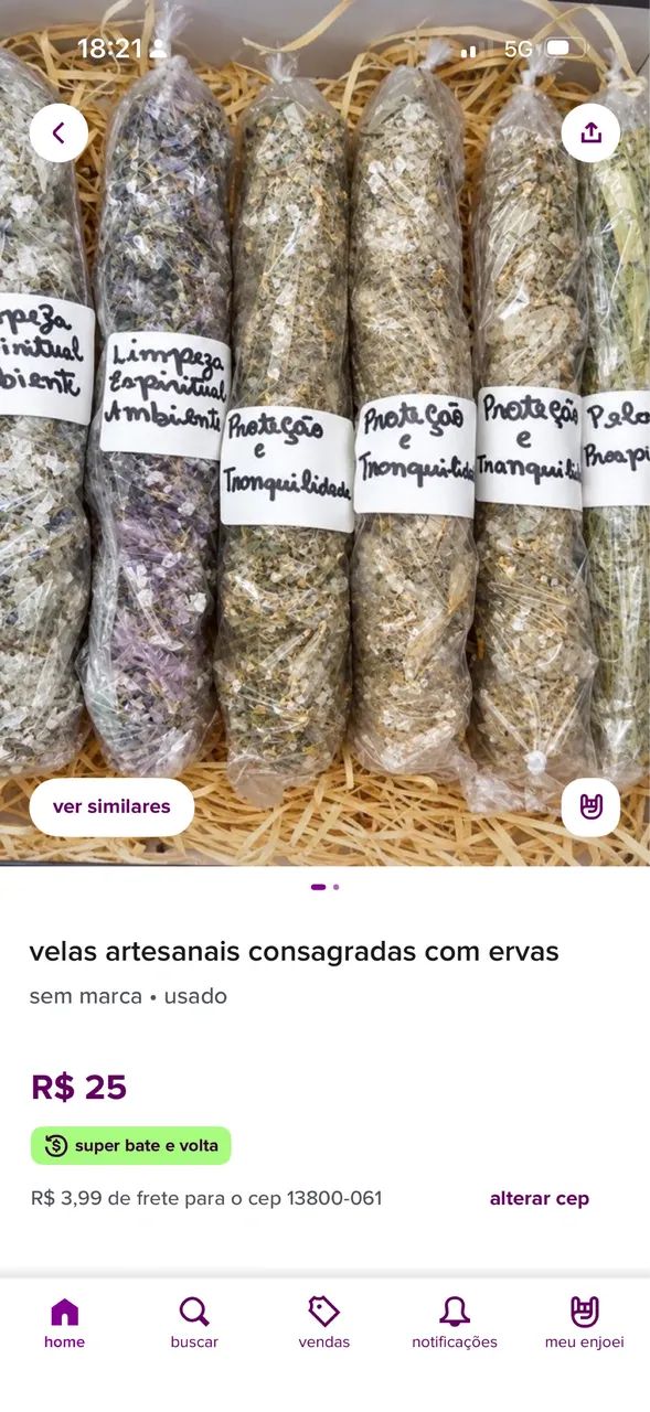 Velas ritualistas artesanais 