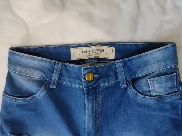 Calça Jeans Feminina Letys Concept - Tamanho 44 - Foto 4