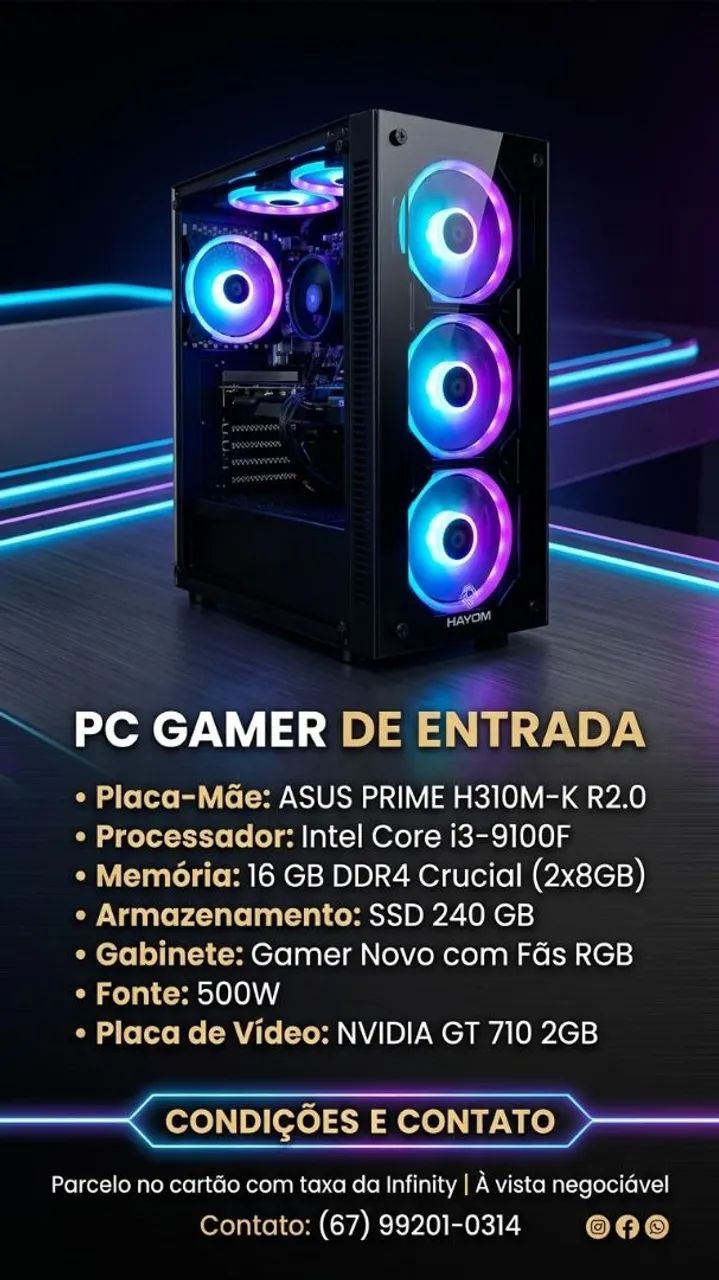 Pc gamer de entrada 