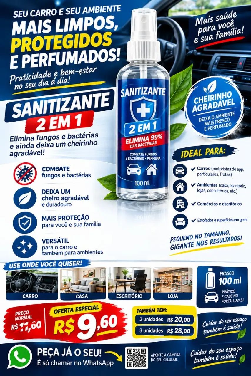 Sanitizante e cheirinho 2 em 1  - Foto 2